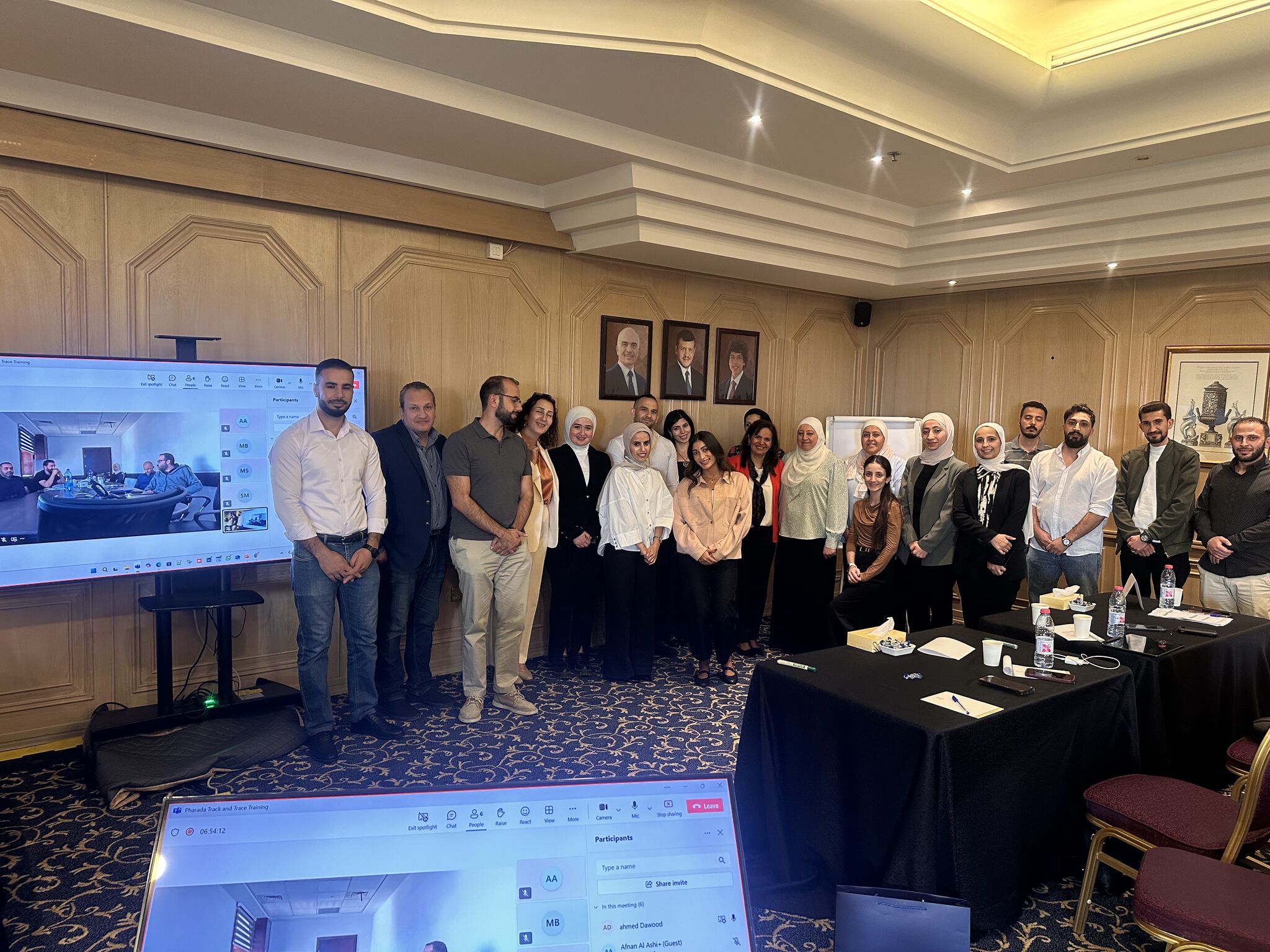Ending of two days training at Jordan hosted by Pharada