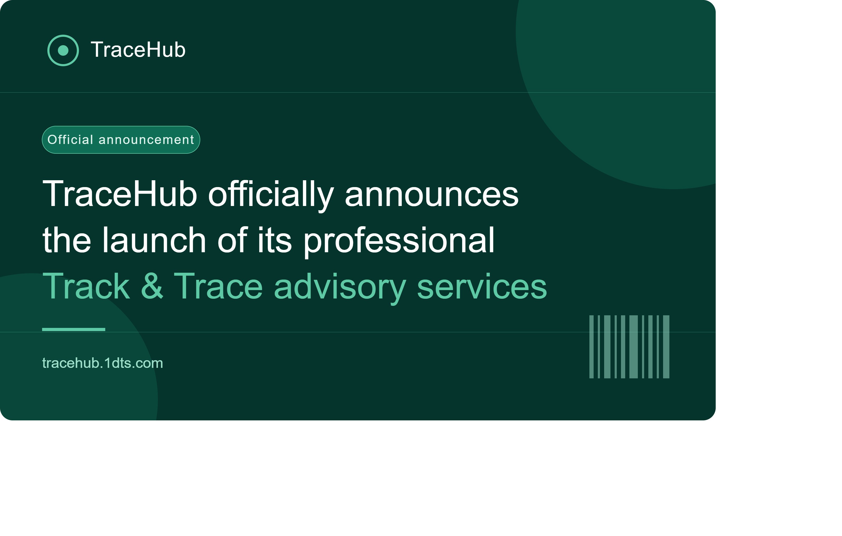 TraceHub Officially Announces Launch of Its Professional Track & Trace Advisory Services